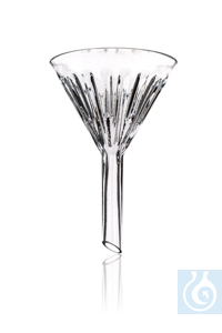 Entonnoir pour filtration rapide, bord Ø 100 x tige L 80 x tige Ø 18 mm, avec nervures, verre...
